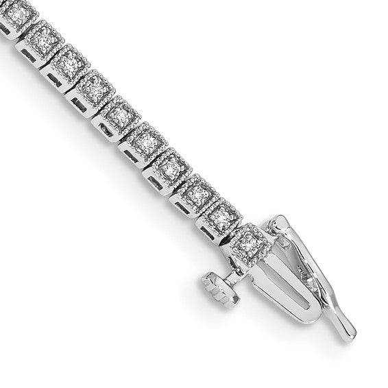 14k White Gold Diamond Bracelet