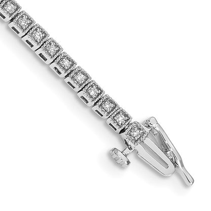 14k White Gold Diamond Bracelet