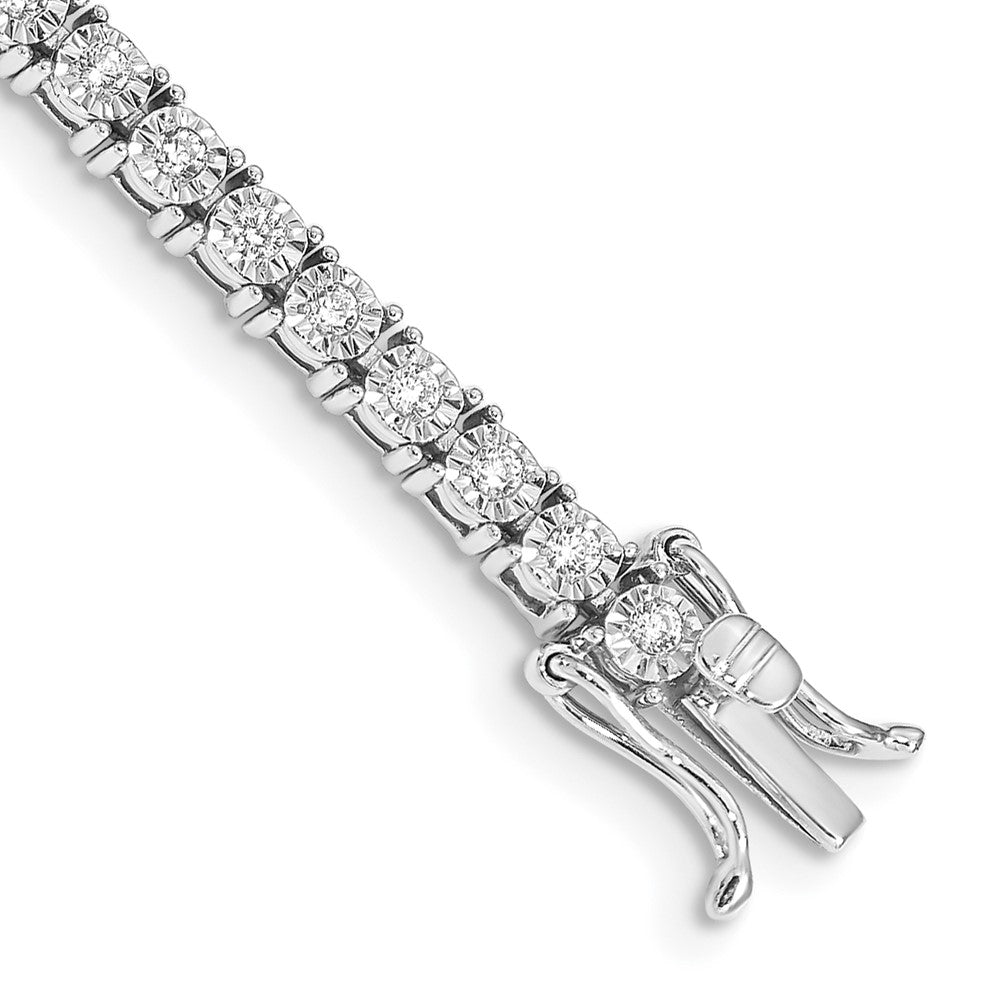 14k White Gold Illusion Setting Diamond Bracelet