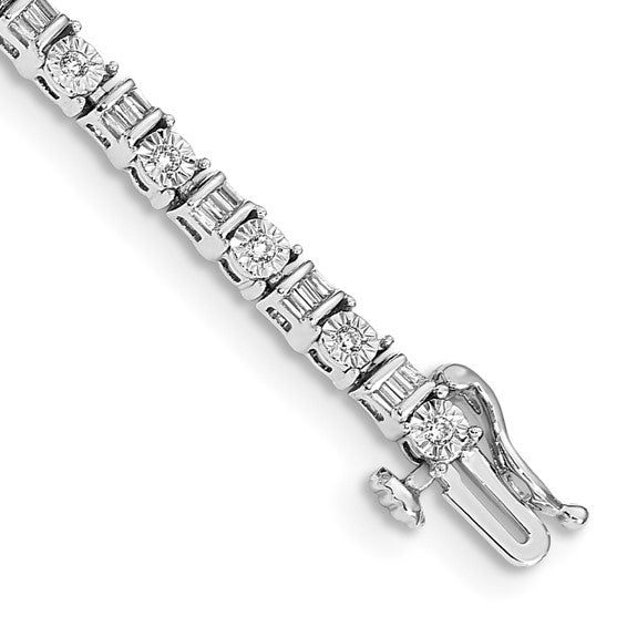 14k White Gold Diamond Bracelet