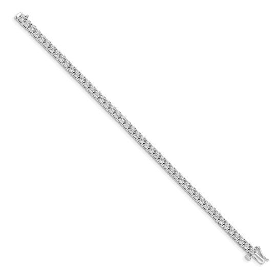 14k White Gold Illusion Setting Diamond Bracelet