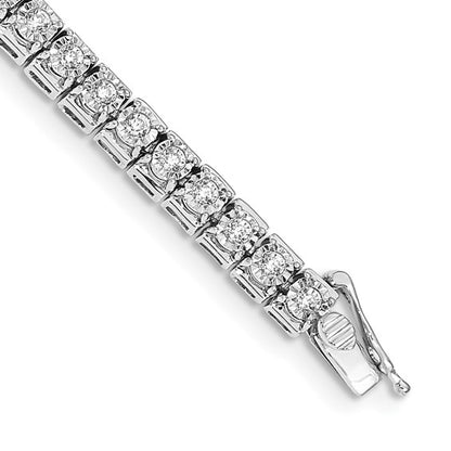 14k White Gold Diamond Tennis Bracelet