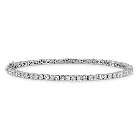 14K White Gold Lab Grown Diamond VS/SI GH, Tennis Bracelet