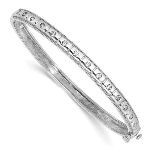 14KW True Origin Lab Grown Diamond VS/SI DEF Bangle Bracelet