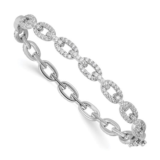 14KW True Origin Lab Grown Diamond VS/SI DEF Bangle Link Bracelet