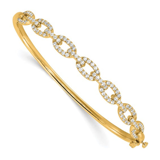 14K True Origin Lab Grown Diamond VS/SI DEF Bangle Link Bracelet