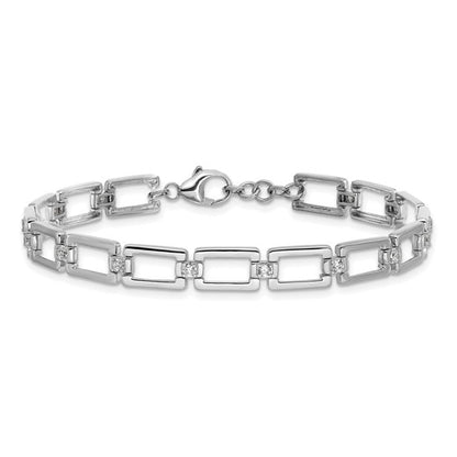 14K White Gold True Origin Lab Grown Diamond VS/SI DEF Link Bracelet