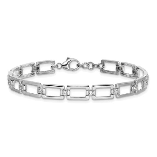 14K White Gold True Origin Lab Grown Diamond VS/SI DEF Link Bracelet