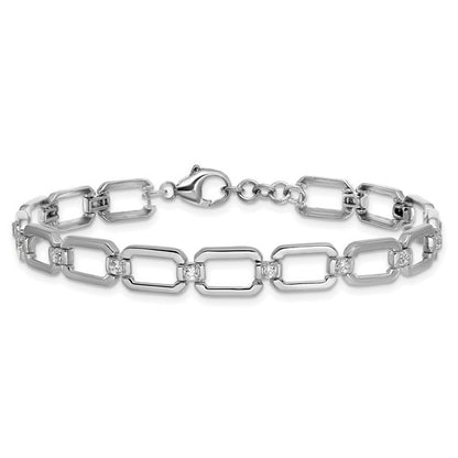 14K White Gold True Origin Lab Grown Diamond VS/SI DEF Link Bracelet