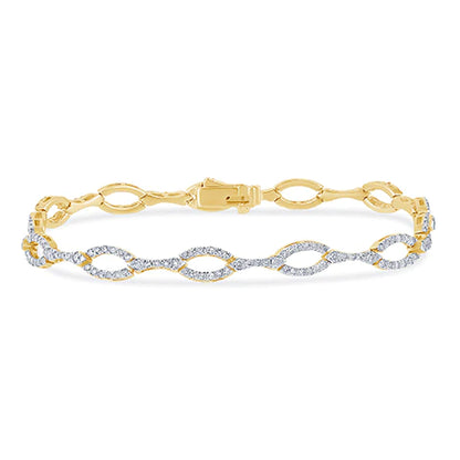 10K YELLOW GOLD 1.75 CARAT REAL DIAMOND 7 INCHES 5MM BRACELET