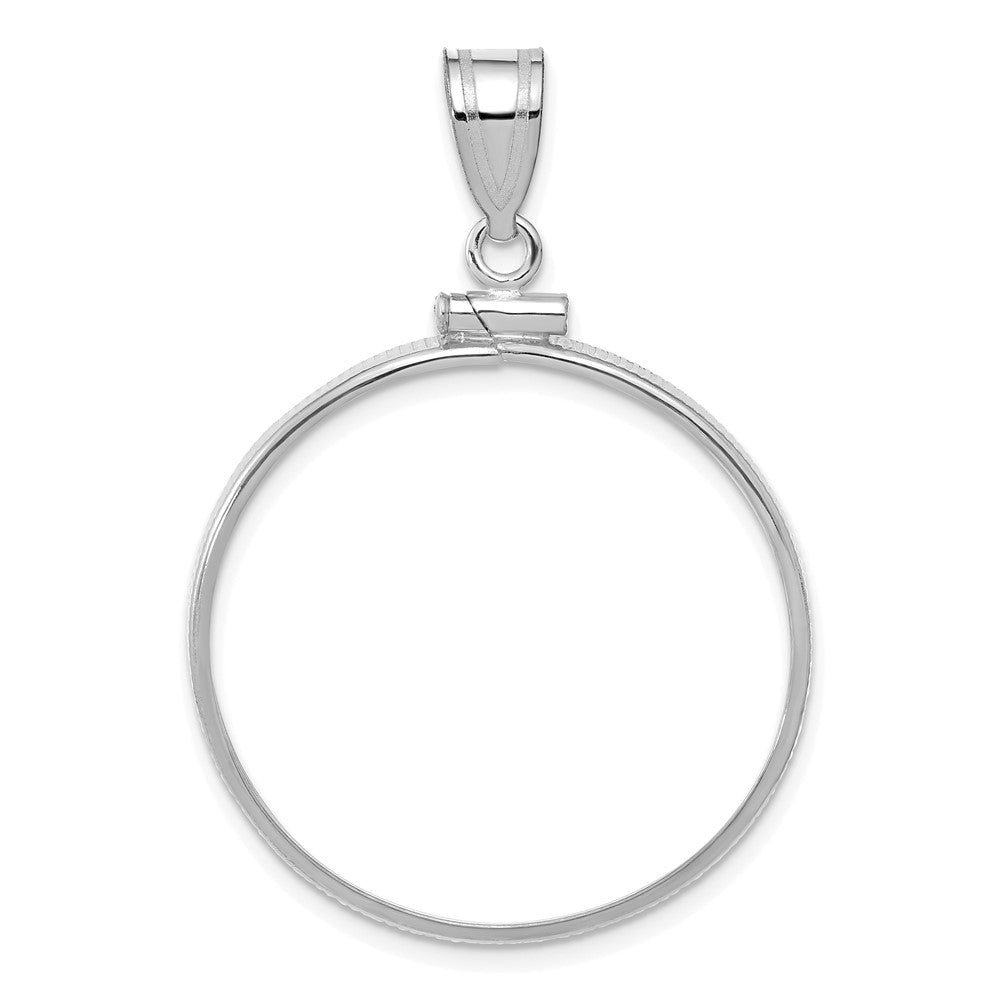 14kw Polished 27.0mm x 2.35mm Screw Top Coin Bezel Pendant