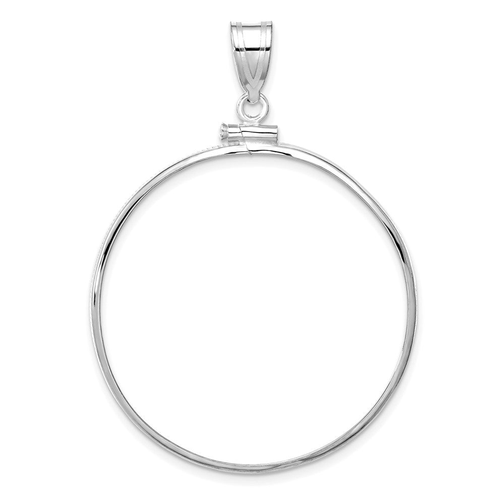 14kw Polished 34.2mm x 2.85mm Screw Top Coin Bezel Pendant