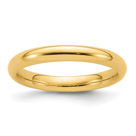 14KY 3mm Standard Comfort Fit Wedding Band Size 7
