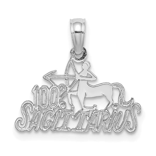 14k WG 100% SAGITTARIUS Zodiac Charm