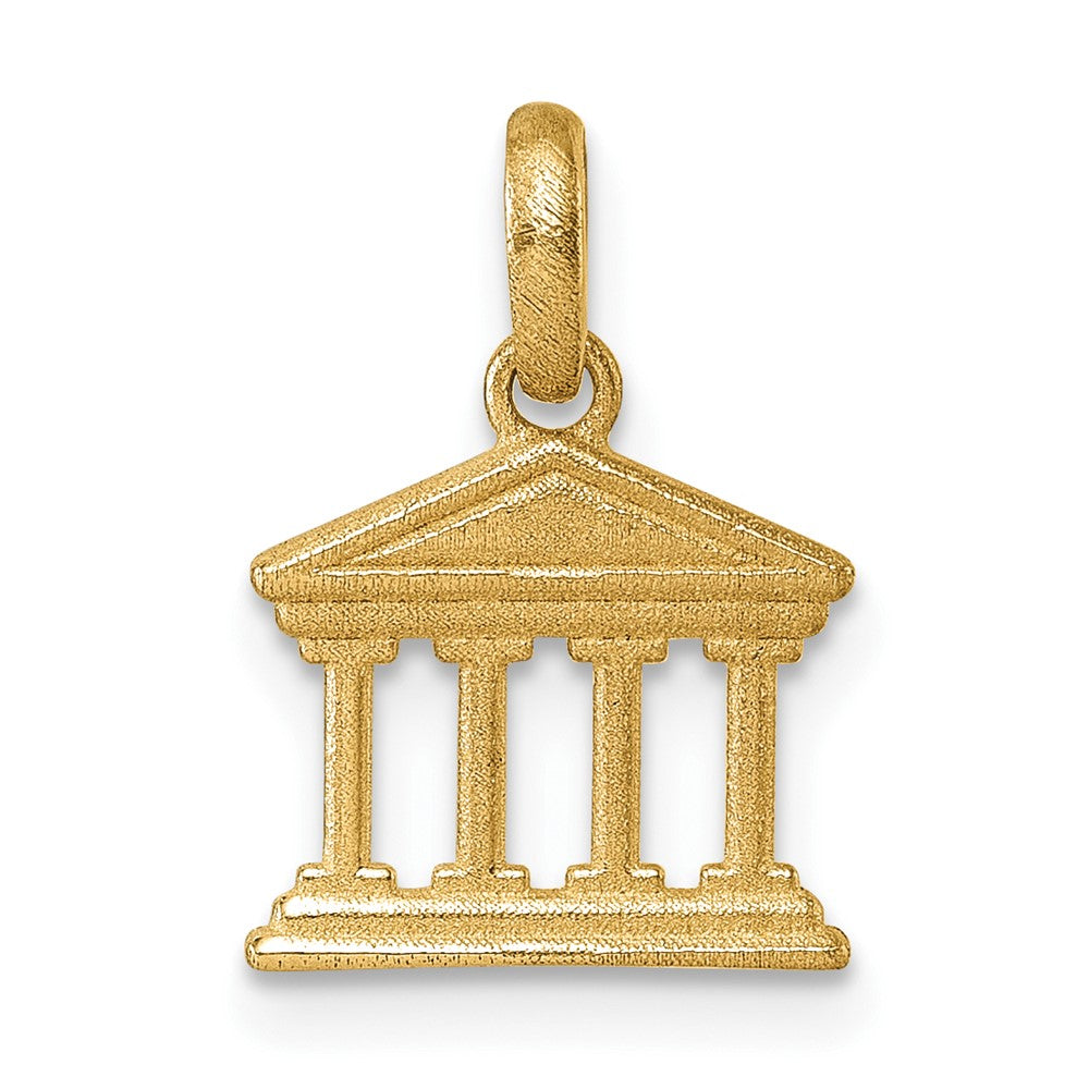 14K Polished Temple Pendant