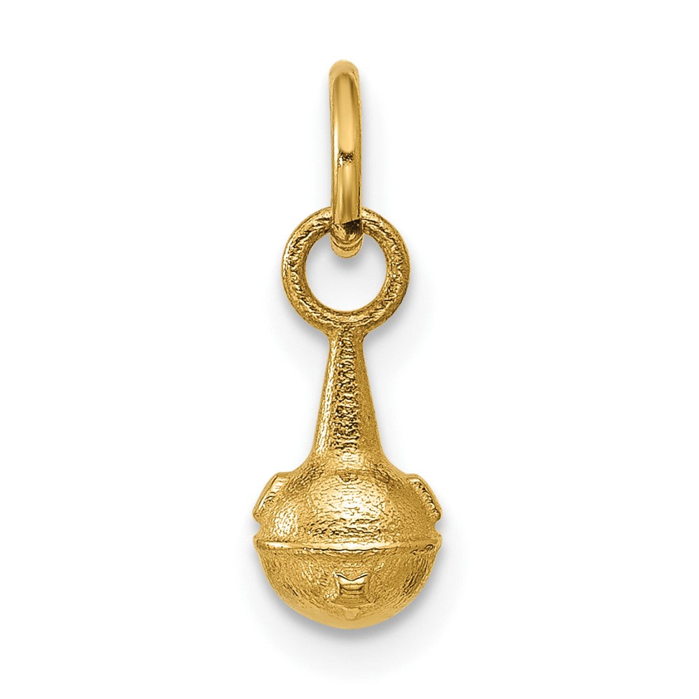 14K Polished Baby Rattle Pendant
