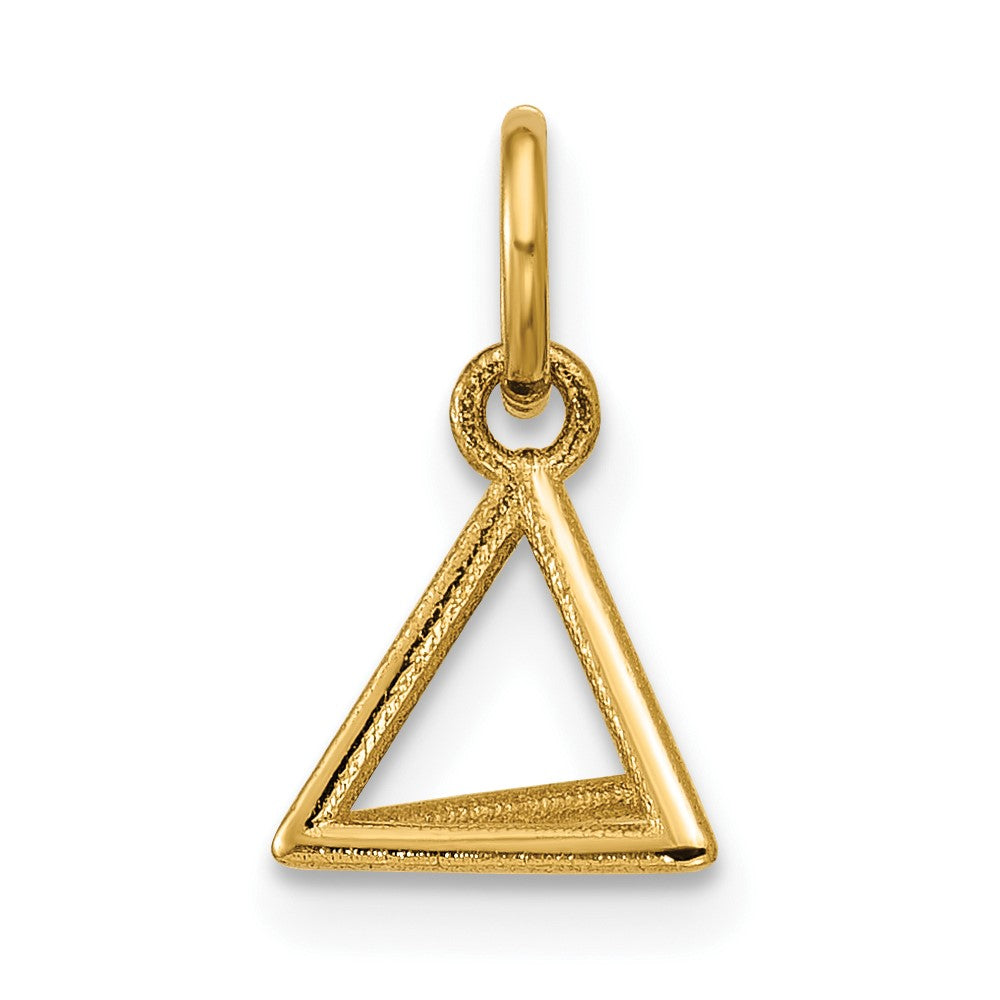 14K Polished Triangular Pyramid Shape Pendant