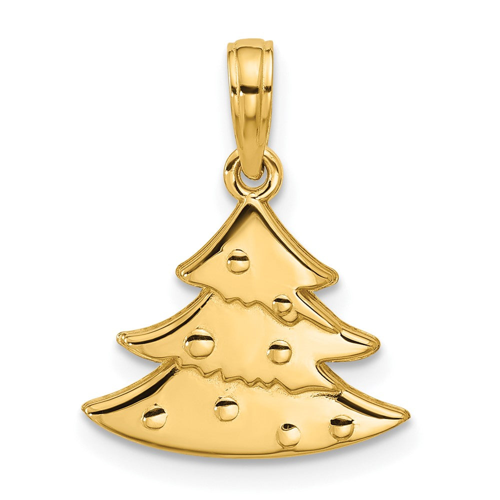 14K Polished Christmas Tree Pendant