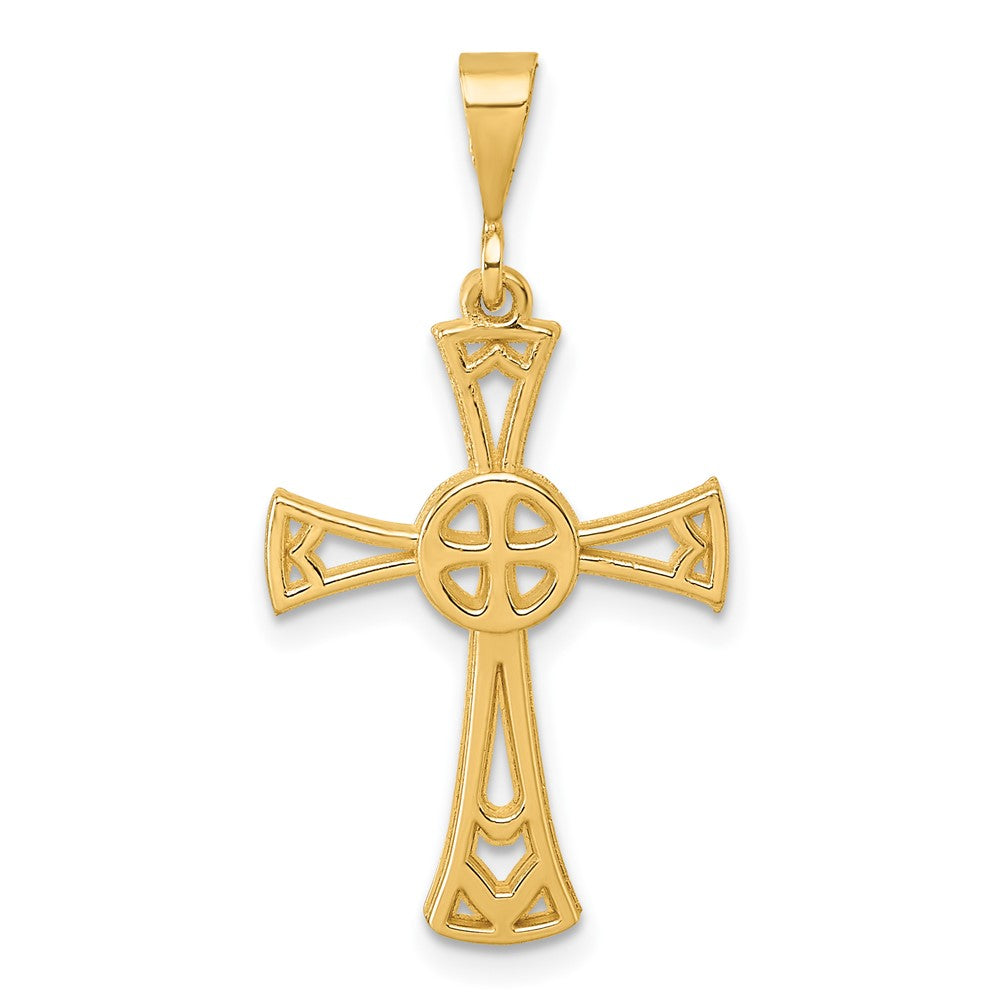 14K Polished Cross Pendant