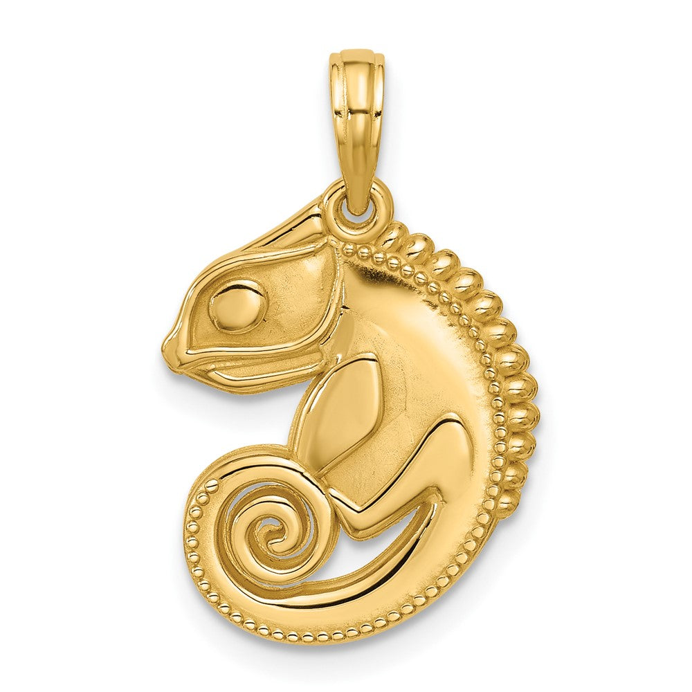 14K Polished Chameleon Pendant