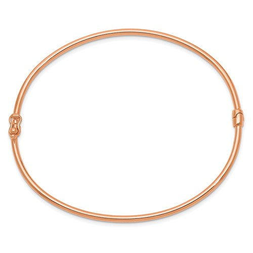 14k Rose Gold Hinged Bangle Bracelet