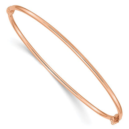 14k Rose Gold Hinged Bangle Bracelet