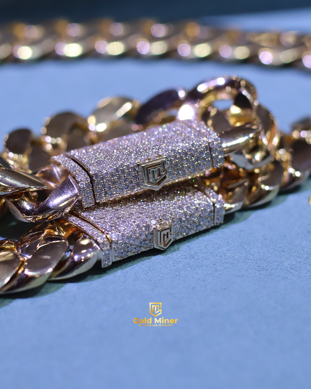 CUBAN DIAMOND LOCK 14k 7mm To 24mm