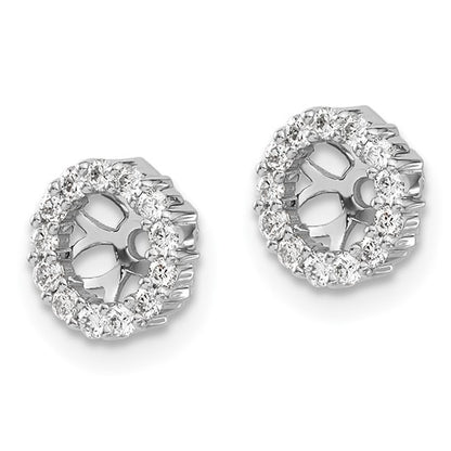 14k White Gold Diamond Earring Jackets
