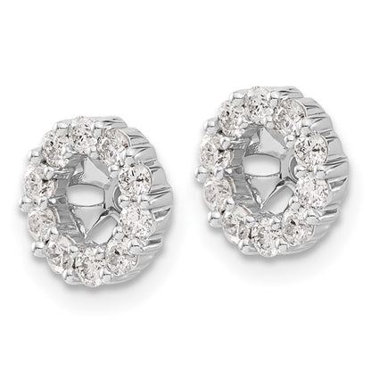 14k White Gold Diamond Earring Jackets