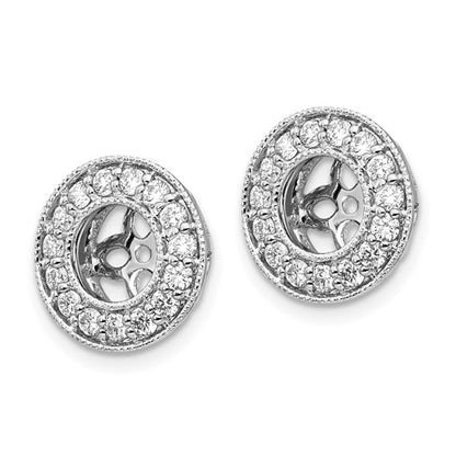 True Origin 14K White Gold 1/2 carat Lab Grown Diamond VS/SI D E F for 5-5.5mm Studs Earring Jackets