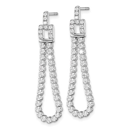 14K White Gold Lab Grown Diamond VS/SI GH, Post Loop Dangle Earring