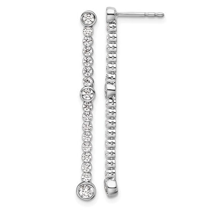 14K White Gold Lab Grown Diamond VS/SI GH, Post Dangle Earrings