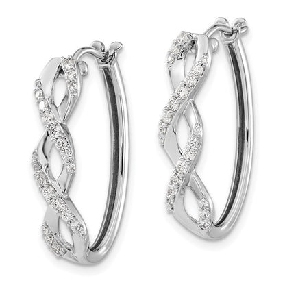14k White Gold Diamond Fancy Earrings