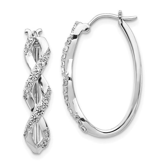 14k White Gold Diamond Fancy Earrings