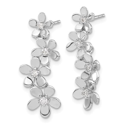 14k White Gold Diamond Earrings