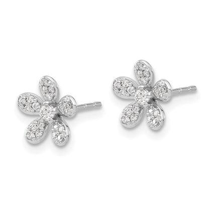 14k White Gold Diamond Earrings