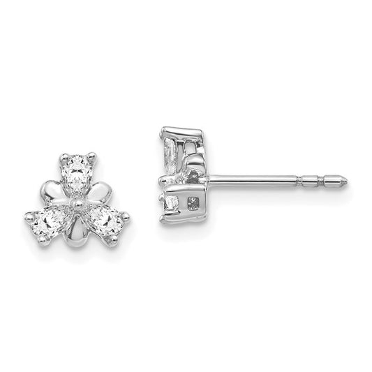 14k White Gold Diamond Earrings