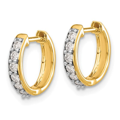 10k Diamond Hinged Hoop Earrings