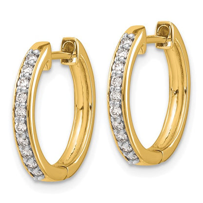 14k Diamond Hinged Hoop Earrings