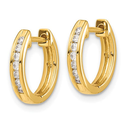 10k Diamond Hinged Hoop Earrings