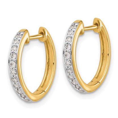 10k Diamond Complete Hinged Hoop Earrings