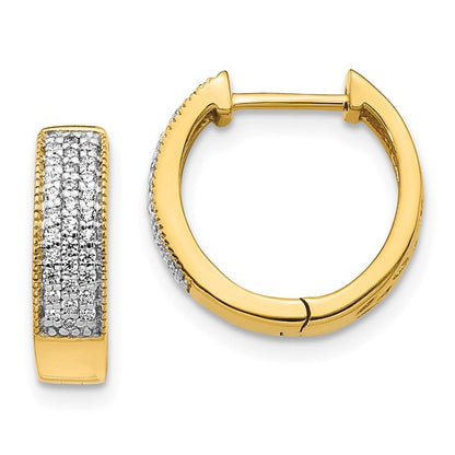 10k Diamond Hinged Hoop Earrings