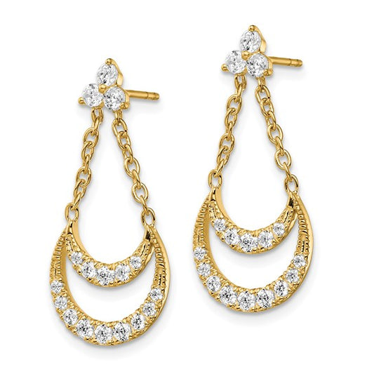 14K Lab Grown Diamond VS/SI GH, Fancy Chandelier Post Earrings