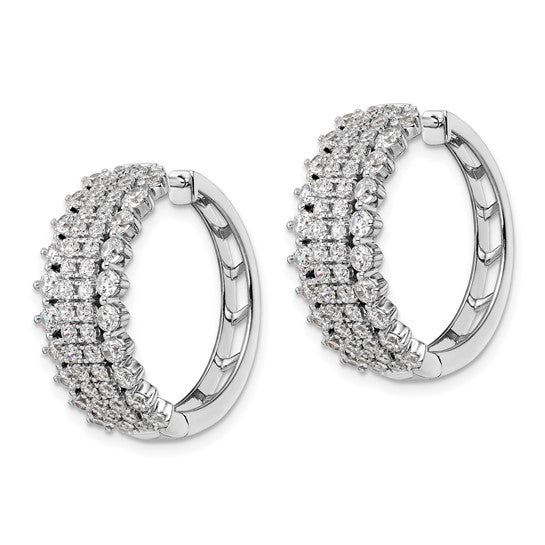 14KW 3ctw Lab Grown Diamond Earrings 64-.02, 32-.041, 8-.05 DIA: LG