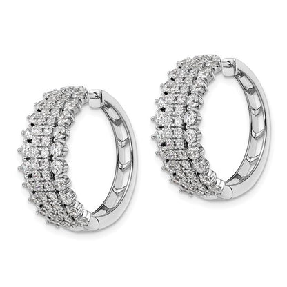 14KW 3ctw Lab Grown Diamond Earrings 64-.02, 32-.041, 8-.05 DIA: LG