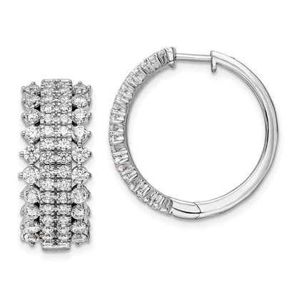 14KW 3ctw Lab Grown Diamond Earrings 64-.02, 32-.041, 8-.05 DIA: LG