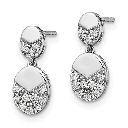 14K White Gold Lab Grown Diamond VS/SI GH, Dangle Post Earrings