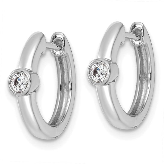 14KW True Origin Lab Grown Diamond VS/SI DEF Hinged Hoops
