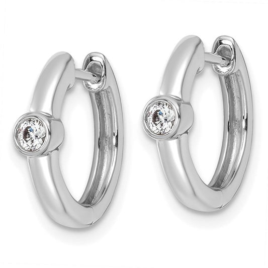 14KW True Origin Lab Grown Diamond VS/SI DEF Hinged Hoops