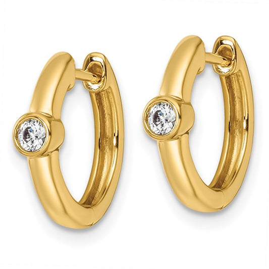 14Ky True Origin Lab Grown Diamond VS/SI DEF Hinged Hoops